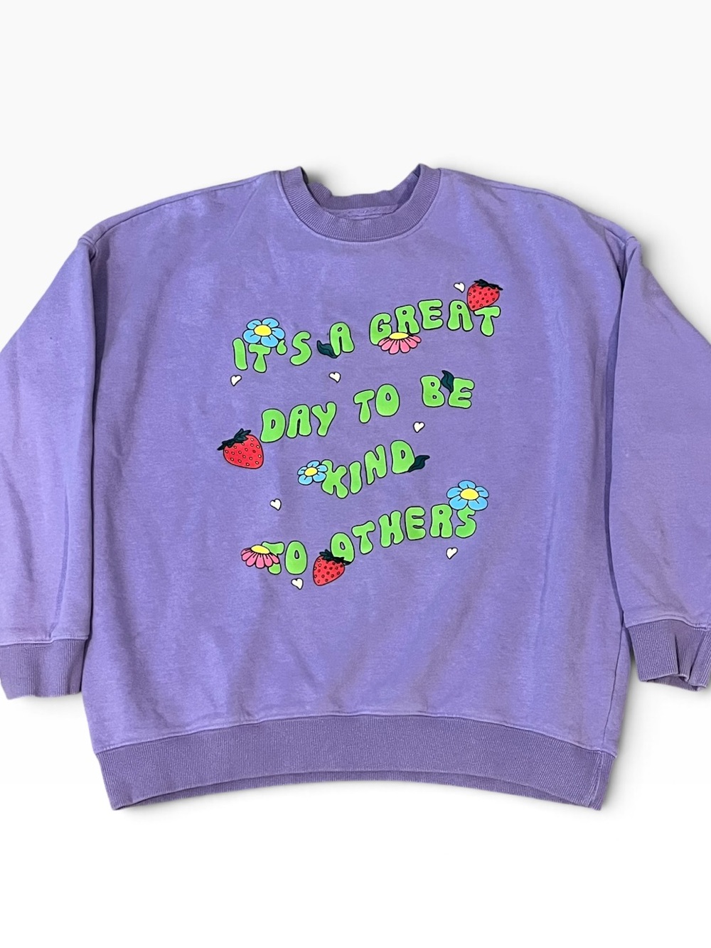 Forever 21 "It's A Great Day To Be Kind To Others" graphic pullover sweatshirt S